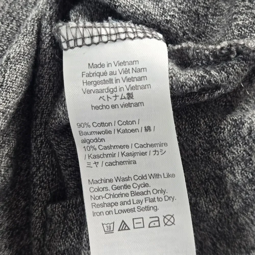 J. Crew Cashmere Blend Tee Men's Short Sleeve T-Shirt Gray Soft Knit #AU699